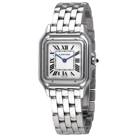 cartier silver watch womens